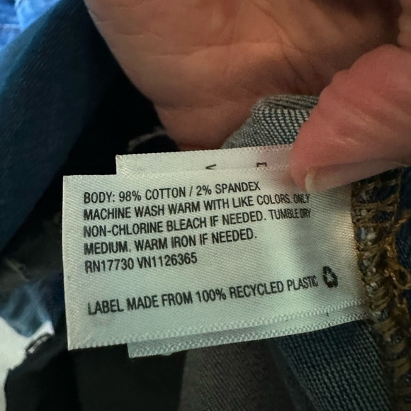 Ava & Viv 24W stretch denim shirt overalls shortalls - Picture 5 of 5